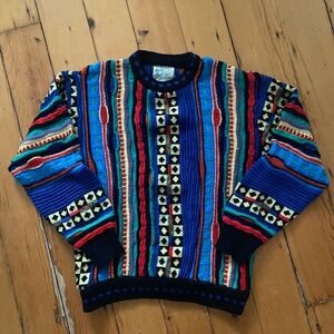 Vibrant Multicolor COOGI STYLE  Men's Crewneck Sweater